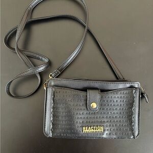 Kenneth Cole Reaction Embossed Black Crossbody Bag